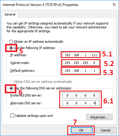 Obitain An IP Address Automatically và Obitain DNS Server Address Automatically và Nhấn OK